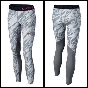 💕NIKE PRO💕 Tight Dri Fit Camouflage Leggings L